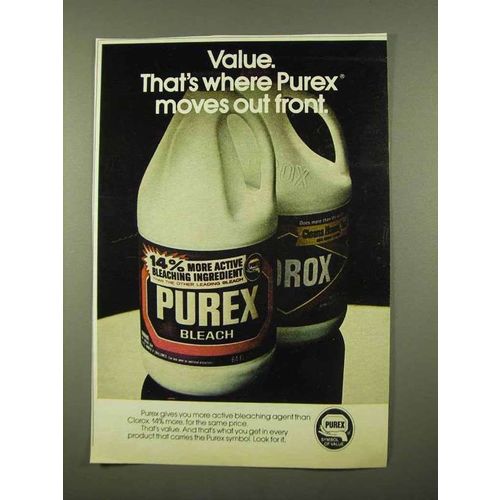 1975 Purex Bleach Ad - Moves Out Front