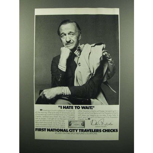 1976 First National City Ad - David Niven