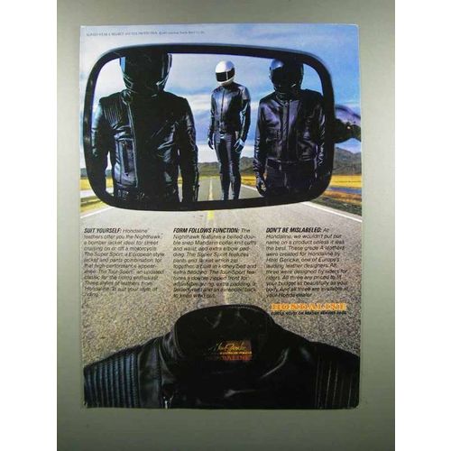 1983 Honda Hondaline Leathers Ad - Suit Yourself