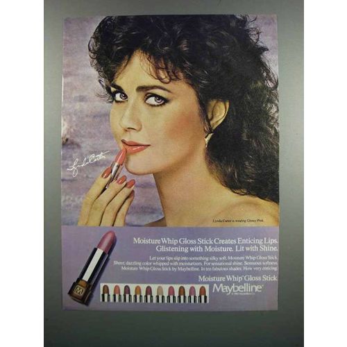 1983 Maybelline Moisture Whip Gloss Ad - Lynda Carter