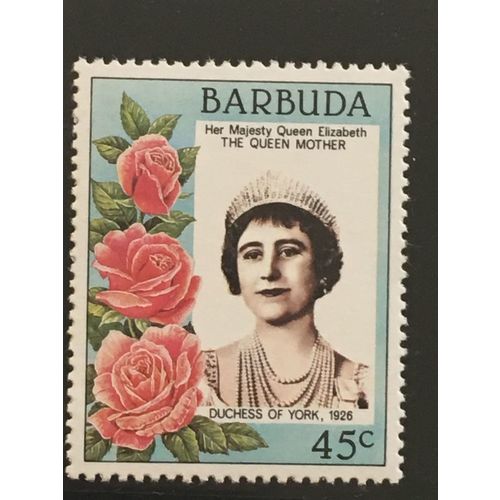 Barbuda 1985 Queen Elizabeth Mother 45c Unmounted Mint NHM SG 777 Sc 688 stamp