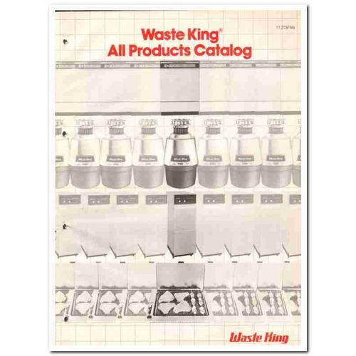 NORRIS INDUSTRIES INC 1982 Waste King appliances vintage catalog