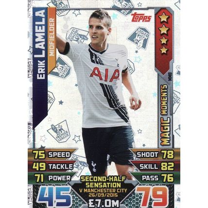 Match Attax 2015/2016 Extra MM8 Erik Lamela Magic Moments