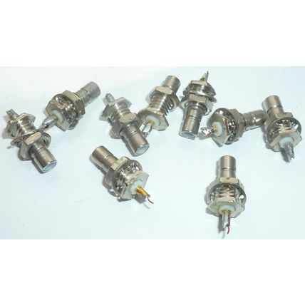 SMB male panel mount coax connector Stainless steel RF microwave 9 off