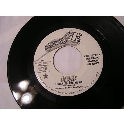 Roxy Promo 45-LISTEN TO THE MUSIC/TICKETS