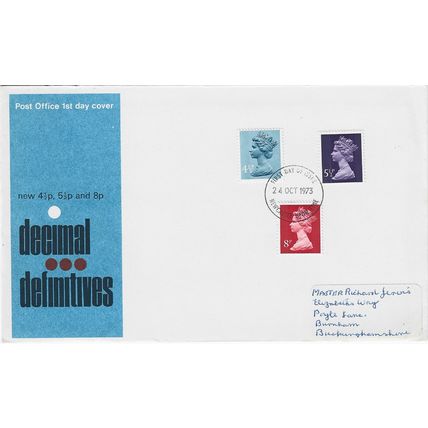 GB 1973 October Definitive FDC Newcastle pm