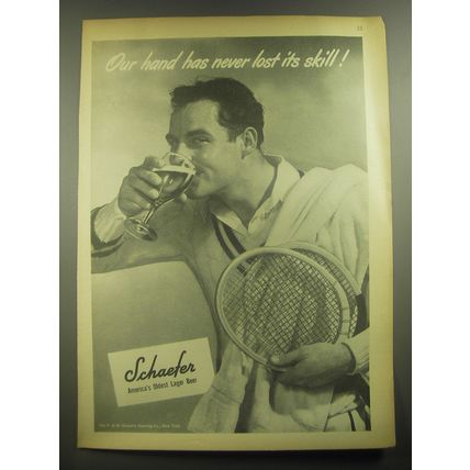1945 Schaefer Beer Advertisement - Our hand