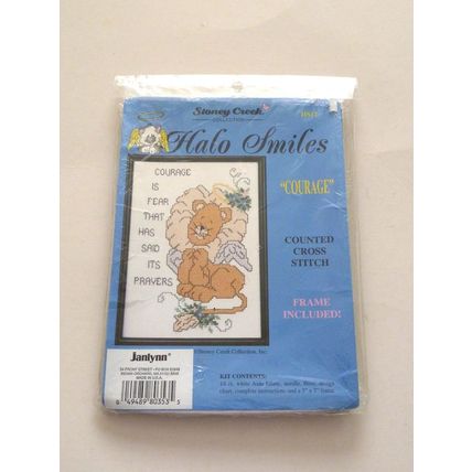 STONEY CREEK CROSS STITCH KIT - HALO SMILES - COURAGE - NEW