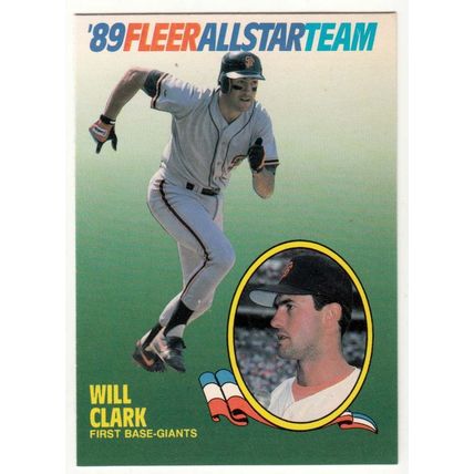 1989 Fleer All Star Team insert baseball card #3 Will Clark