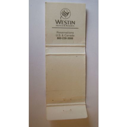 Matchbook cover Westin Hotels & Resorts