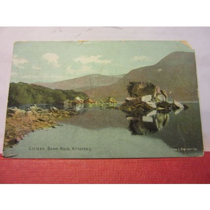 COLLEEN BAWN ROCK, KILLARNEY, CO. KERRY, IRELAND used antique postcard 1908 pm =