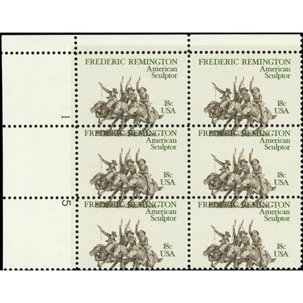 1934, Large Color Shift ERROR Plate Block of Six Stamps - Stuart Katz