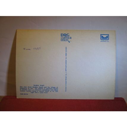 EASDALE, ARGYLL, SCOTLAND unused postcard by J Arthur Dixon dated 1985 =