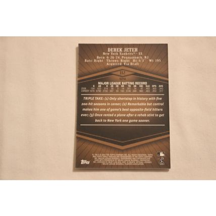 Derek Jeter 2007 Topps Triple Threads SEPIA NO. 112 196/599