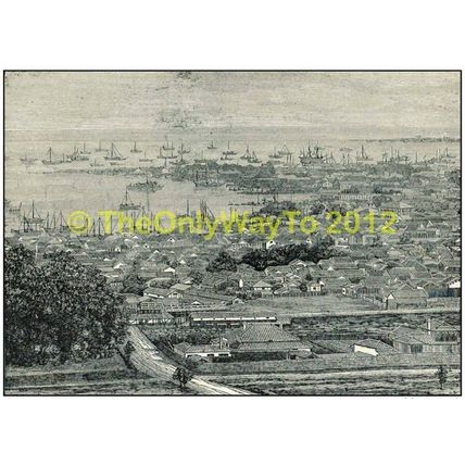 Yokohama, FROM PICTURESQUE JAPAN, 1910 MODERN REPRODUCTION