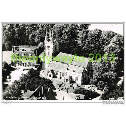 PENSHURST CHURCH AND RECTORY, SUSSEX, ENGLAND, Postcard
