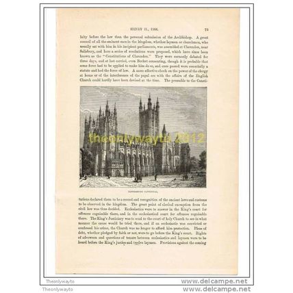 CANTERBURY CATHEDRAL, Illustration, c1870
