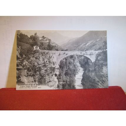 PONT DE LA VIEGE, STALDEN, SWITZERLAND unused postcard vgc =