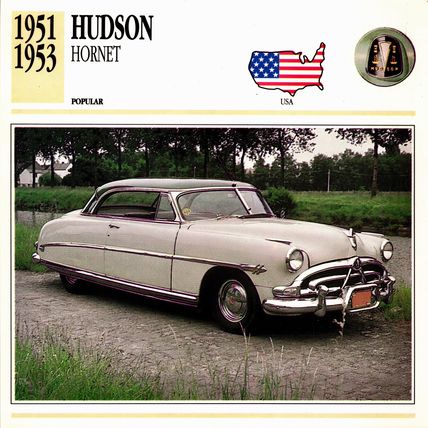 Collectors Club card. Classic Cars. Hudson Hornet