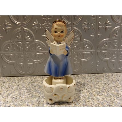 Vintage Angel Holy Water Wall Pocket God Bless Our Home Art Japan