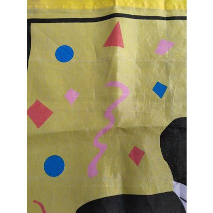 Vintage American Greetings Outdoor Yellow Flag Dancing New Year Party 42 Inches