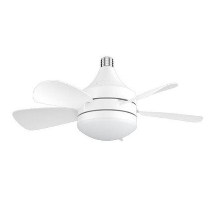 LED Straight Leaf Fan Lamp E27 Screw Detachable Fan Blade Bedroom Three-color Di