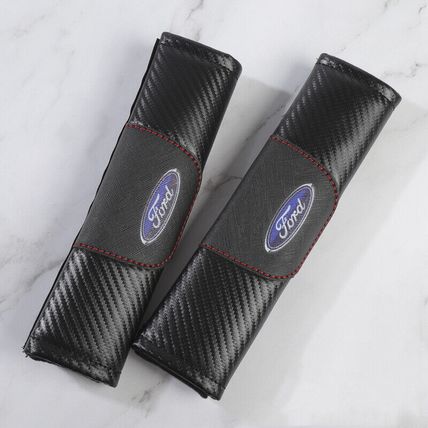 Cushion Cover Pad Fit For Ford Unisex 2Pcs Black Color Car Seat Belt Shoulder