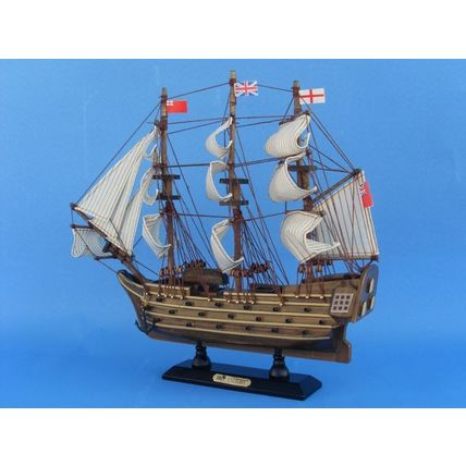 Wooden HMS Victory Tall Model Ship 14""