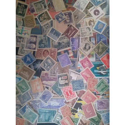 100 WW Used Stamp Lot OG Vintage Antique: 65+ yrs Old! Lowest Internet Price!