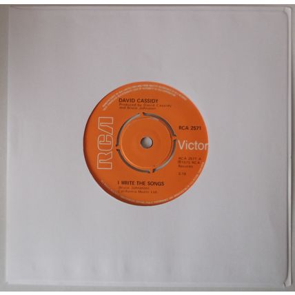David Cassidy - I Write The Songs - 7" Vinyl - 1st Pressing - Excellent Minus