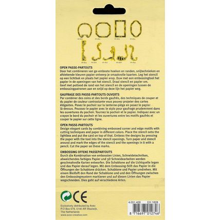 Marianne. EH 1828 Embossing Stencil. Cardmaking Scrapbooking Emboss Crafts