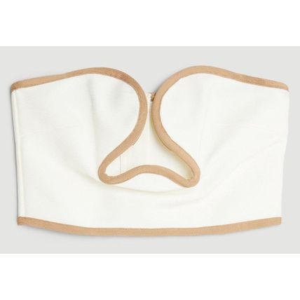 KAREN MILLEN Figure Form Ivory Bandage Corset Detail Knit Crop Top BNWT (RARE)