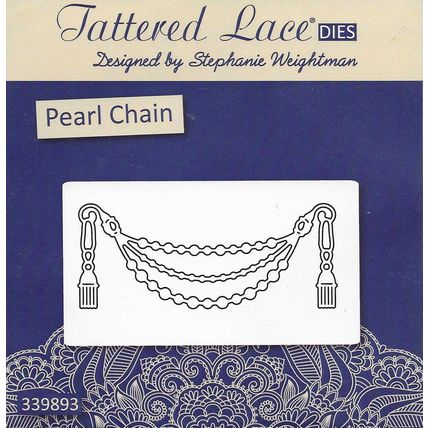 Tattered Lace. Pearl Chain Die. Die Cutting Cardmaking Scrapbooking Crafts