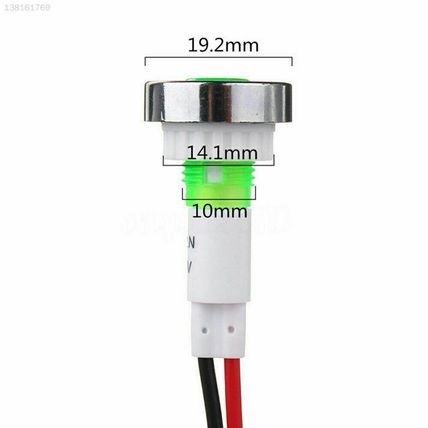 Cars Boat 12V-24v 10mm LED Indicator Light Pilot Dashboard Panel Warning Lamp'