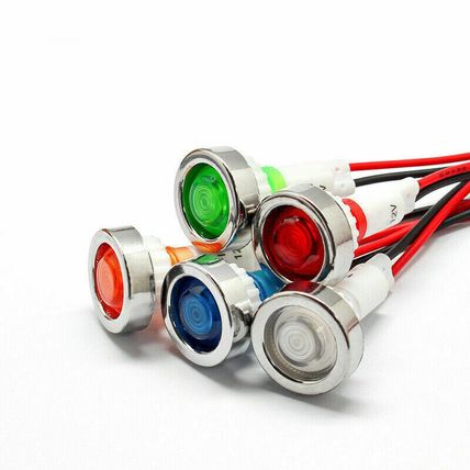 Cars Boat 12V-24v 10mm LED Indicator Light Pilot Dashboard Panel Warning Lamp'