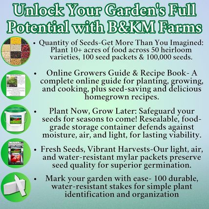 100 Seed Packets, 50 Varieties: Ultimate Seed Vault for Home Food Security & Abu