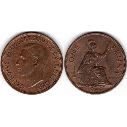 Great Britain. George VI. Penny 1949 AU. dy23526