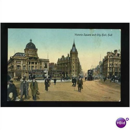 Yorkshire HULL Victoria Square Postcard by Valentine (74951)