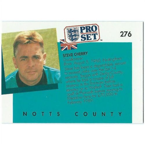 1990/1991 Pro Set Footbal - #276 - Steve Cherry