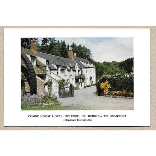 Somerset postcard Combe House Hotel Holford nr Bridgewater
