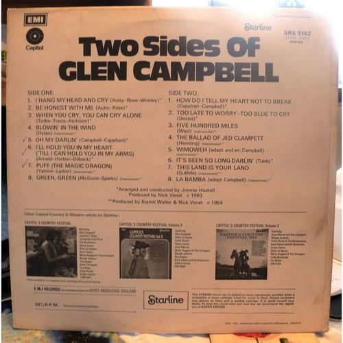 Two Sides Of Glen Campbell - 1972 - Capitol SRS 5142