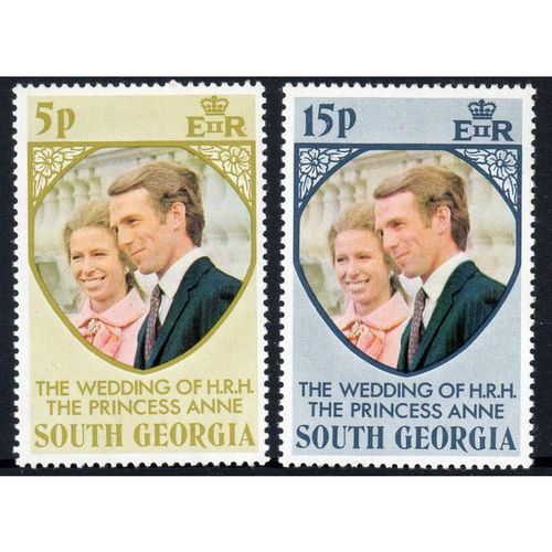 South Georgia 1973 Sg38-39 R W Set Fresh Un Mounted Mint (G50)