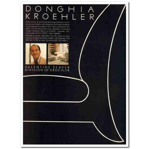 donghia-kroehler inc 1977 contemporary home furnishings vintage ad