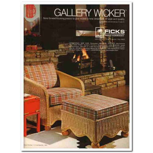 ficks reed company 1977 john b wisner gallery wicker vintage ad