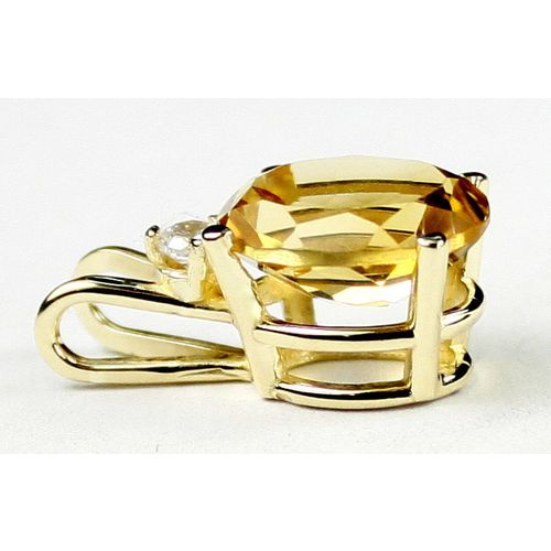 Citrine, 14KY Gold Pendant, P022