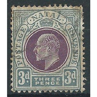 Natal 1902 SG132 3d Purple & Grey Fine Used..