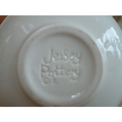 Jersey Studio Pottery Brown Leaf Posy Vase