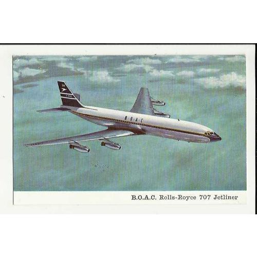 Aviation BOAC BOEING 707 Postcard
