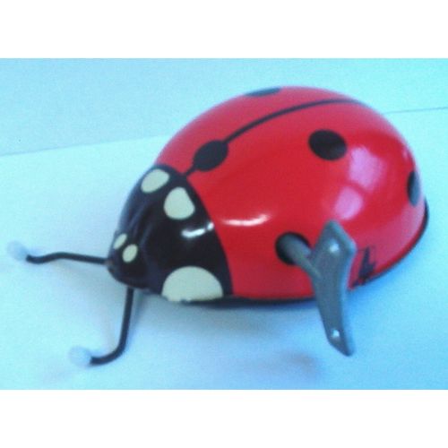 TIN ' LADYBUG ' classic red wind up