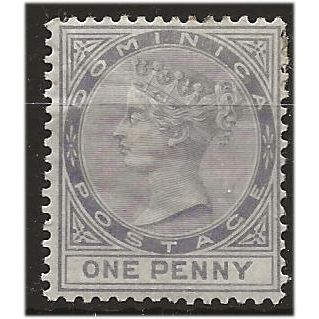 Dominica 1877 SG5 1d Lilac Wmk Crown CC Mounted Mint (remainders) . ..